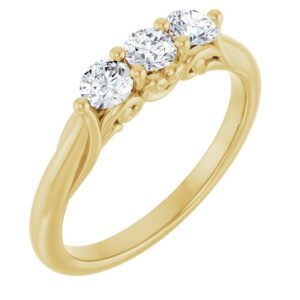 Three-Stone Anniversary Band with style 126318