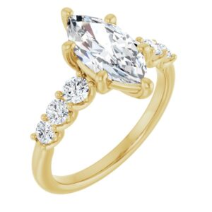 Accented Engagement Ring       with style 123558