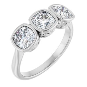 Three-Stone Bezel-Set Anniversary Band   with style 123598