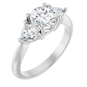 Three-Stone Engagement Ring or Band with style 123911
