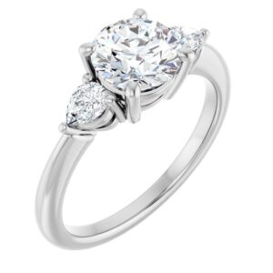 Three-Stone Engagement Ring  with style 122924